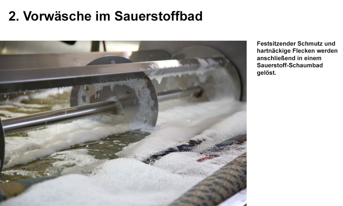 2. Vorwäsche im Sauerstoffbad